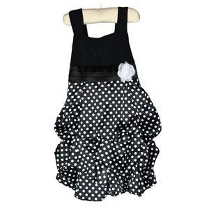 EUC Black and white polka dot dress 6x